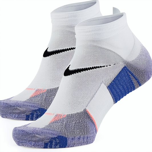 Nike Unisex Nike Multiplier Running No-show Socks (2 Pairs), Multi-Color, Large