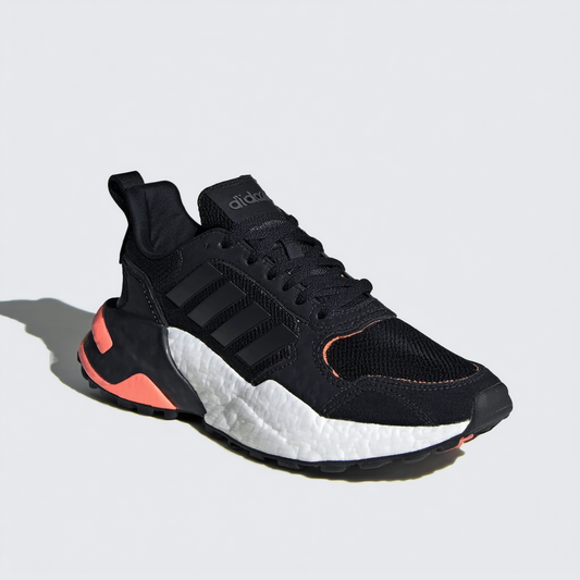 adidas Men's YUNG-96 Chasm Low Athletic Shoes (Black/Black/Coral