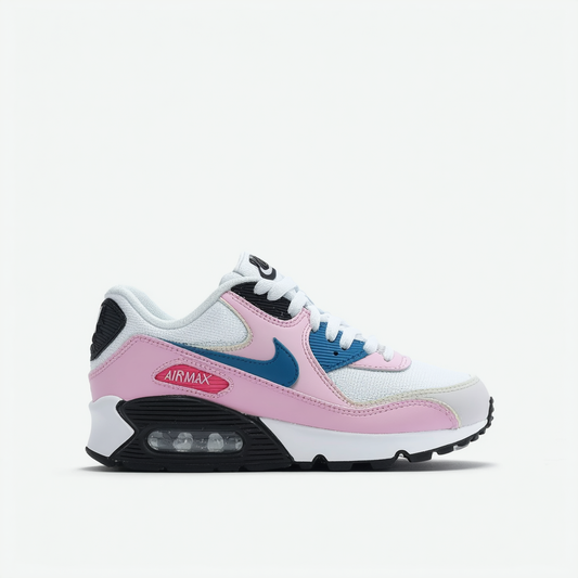 Nike Air Max 90 GS White Multi Kids Trainers Size 7Y US