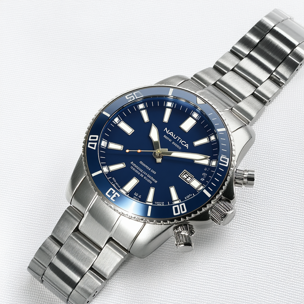 Nautica Men's N19628G NST 402 Analog Display Quartz Silver Watch