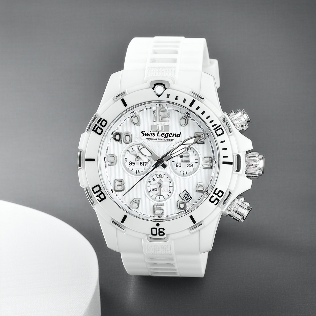 Swiss Legend Men's 21368-BB-02-WHAS Avalanche Analog Display Swiss Quartz White Watch