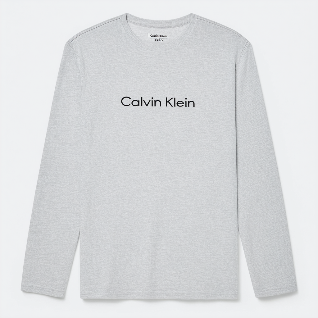 Calvin Klein Men's Move 365 Athleisure Logo Crewneck T-Shirt Long Sleeve