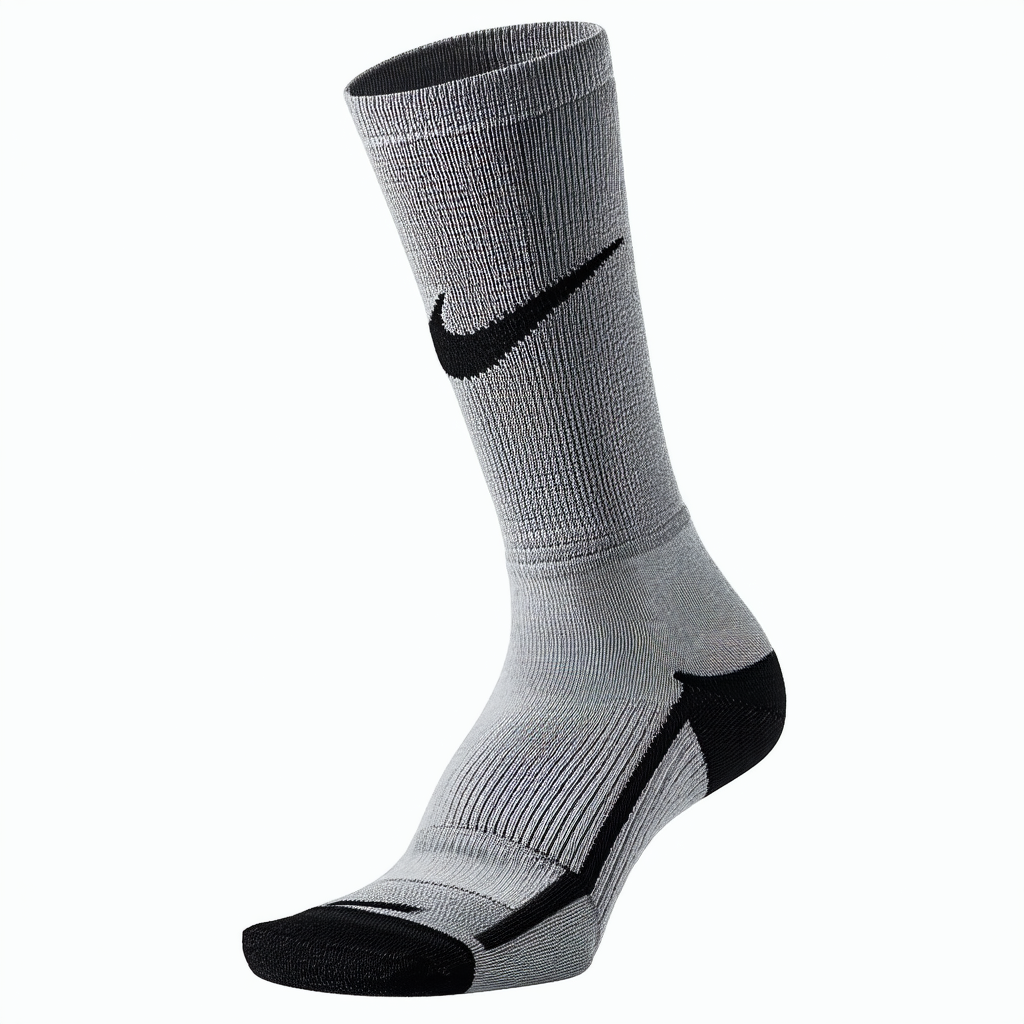 Nike Elite Versatility Crew Basketball Sock Cool Grey (065) / Black/ Cool Grey Large