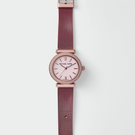 Michael Kors Women's Channing Watch, Rose/Crimson, One Size