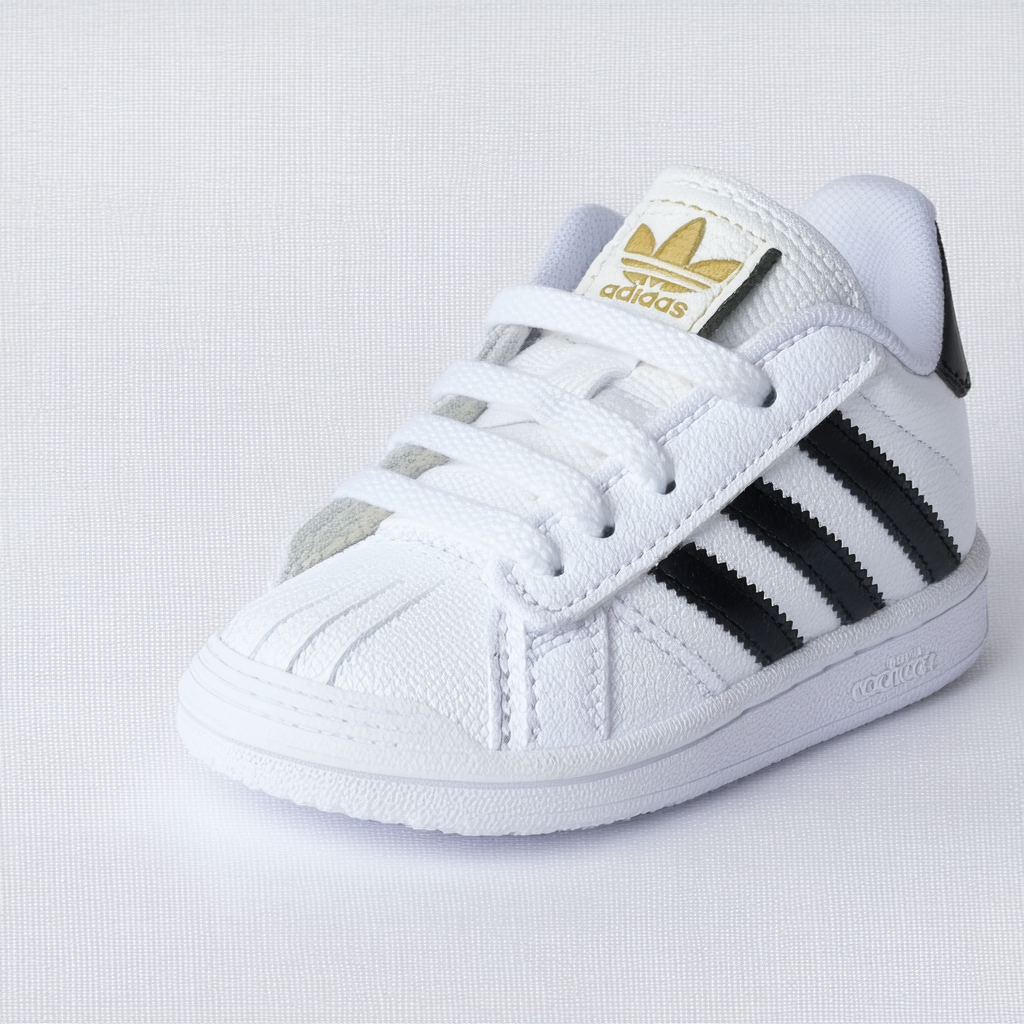 adidas Baby Unisex VL Court 2.0 White/Black/White 5K