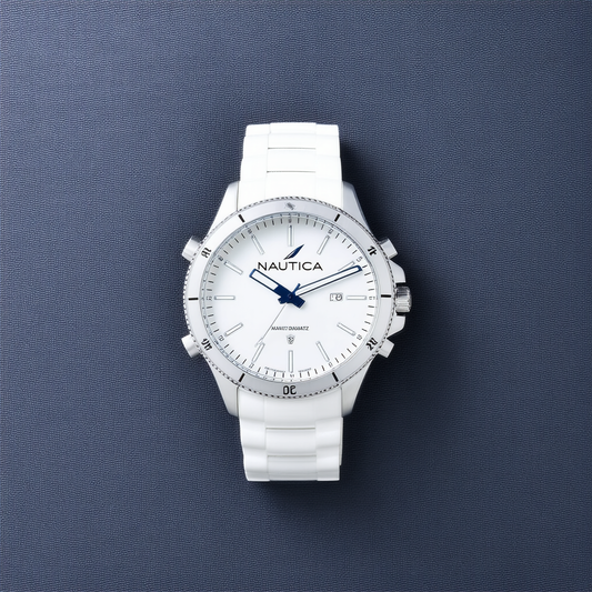 Nautica Men's NAD19520G NST101 Analog Display Japanese Quartz White Watch