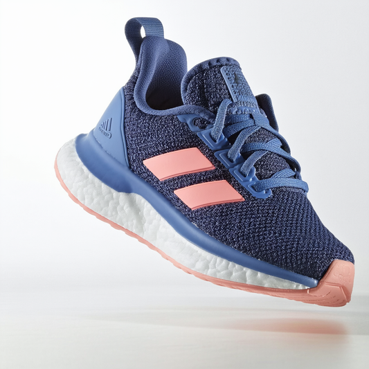 adidas Cloudfoam Pure Running Shoe, Glow Blue/Tech Ink/Real Pink, 13 US Unisex Little Kid