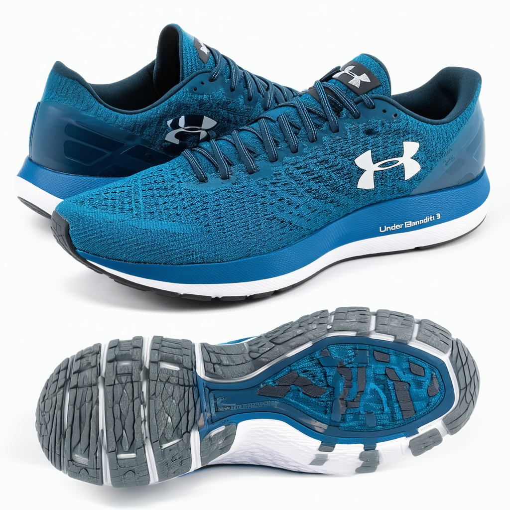 Under Armour Men's Charged Bandit 3 Running Shoe, Bayou Blue (953)/Apollo Gray, 17