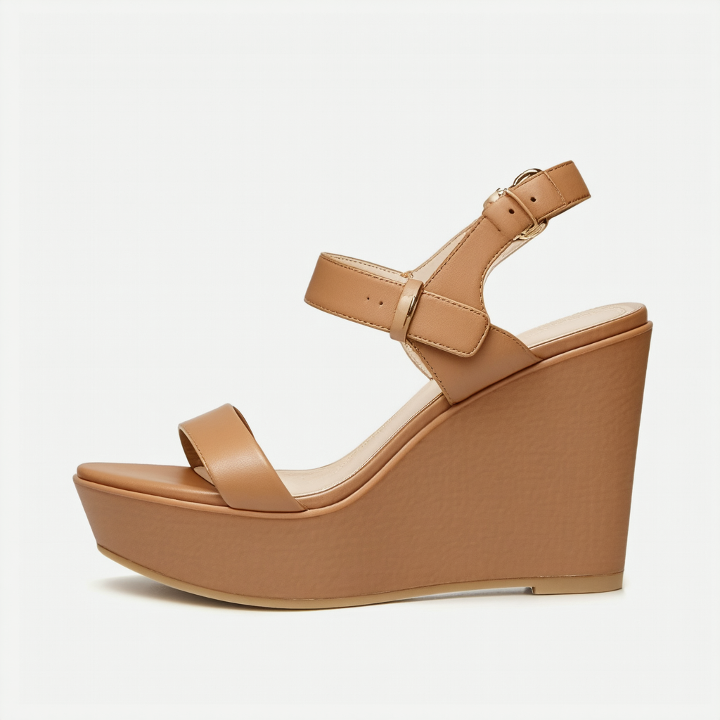 Michael Michael Kors Gabriella Platform Wedges Luggage