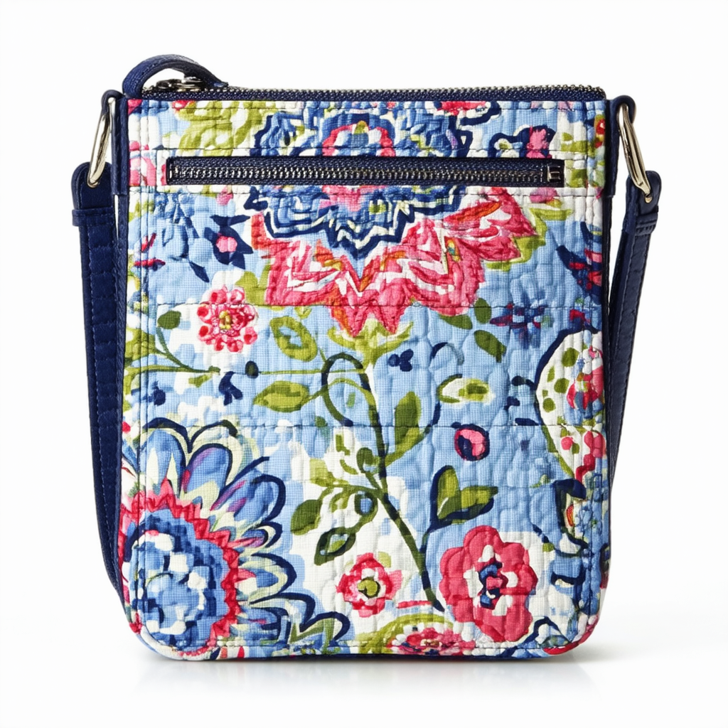 Vera Bradley Cotton Little Crossbody Purse with RFID Protection