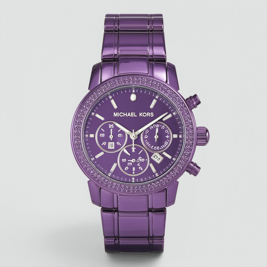 Michael Kors orologio donna Ritz cronografo quarzo acciaio viola MK6720