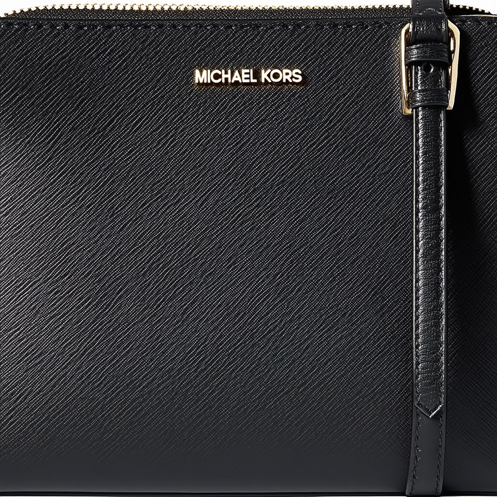 Michael Kors Jet Set Medium Crossbody Leather Handbag (black/black)