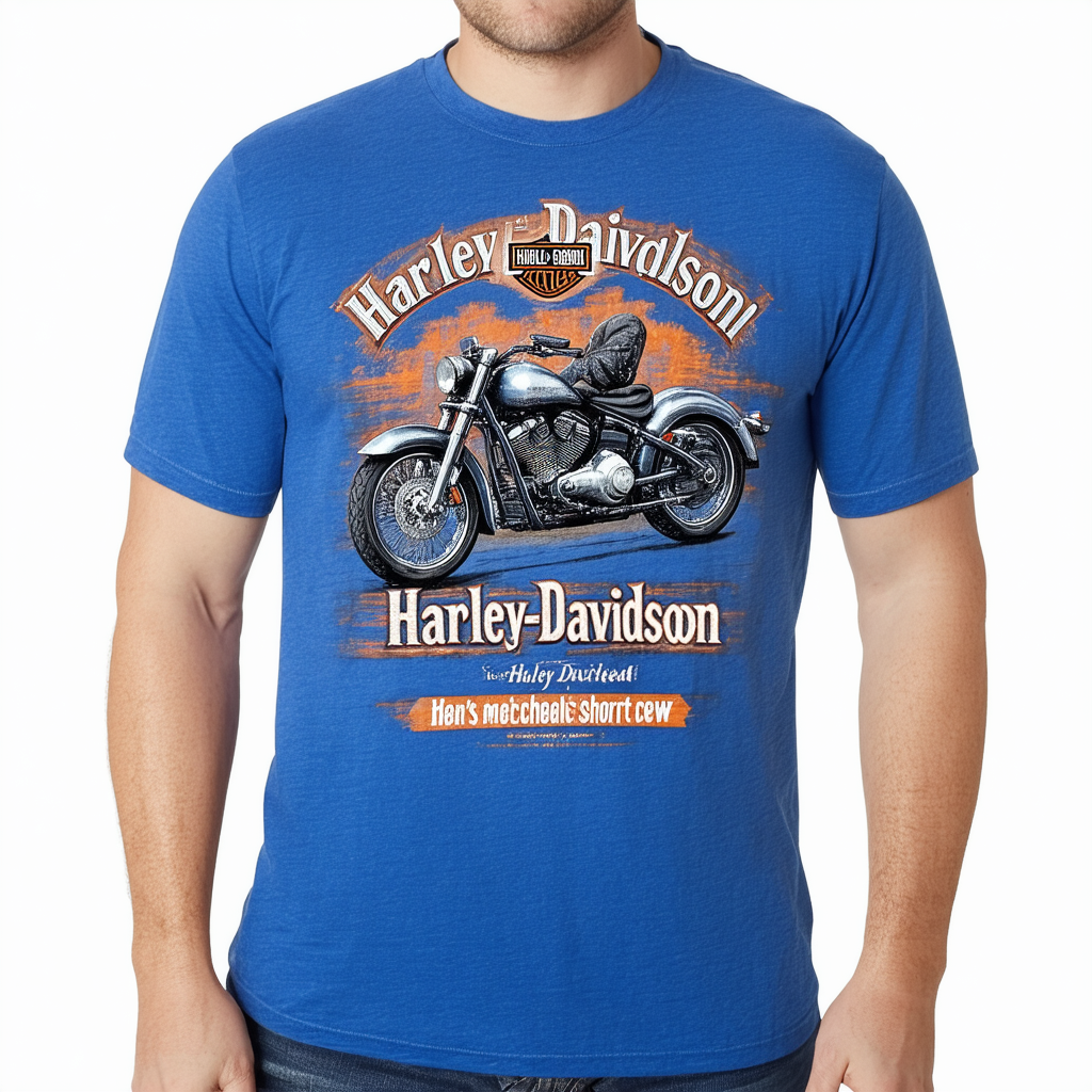 Harley-Davidson Men's '36 Knucklehead Short Sleeve Crew Neck T-Shirt, Royal