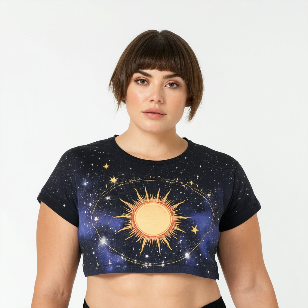 Fifth Sun Women's Celestial Fashion Crop Muscle