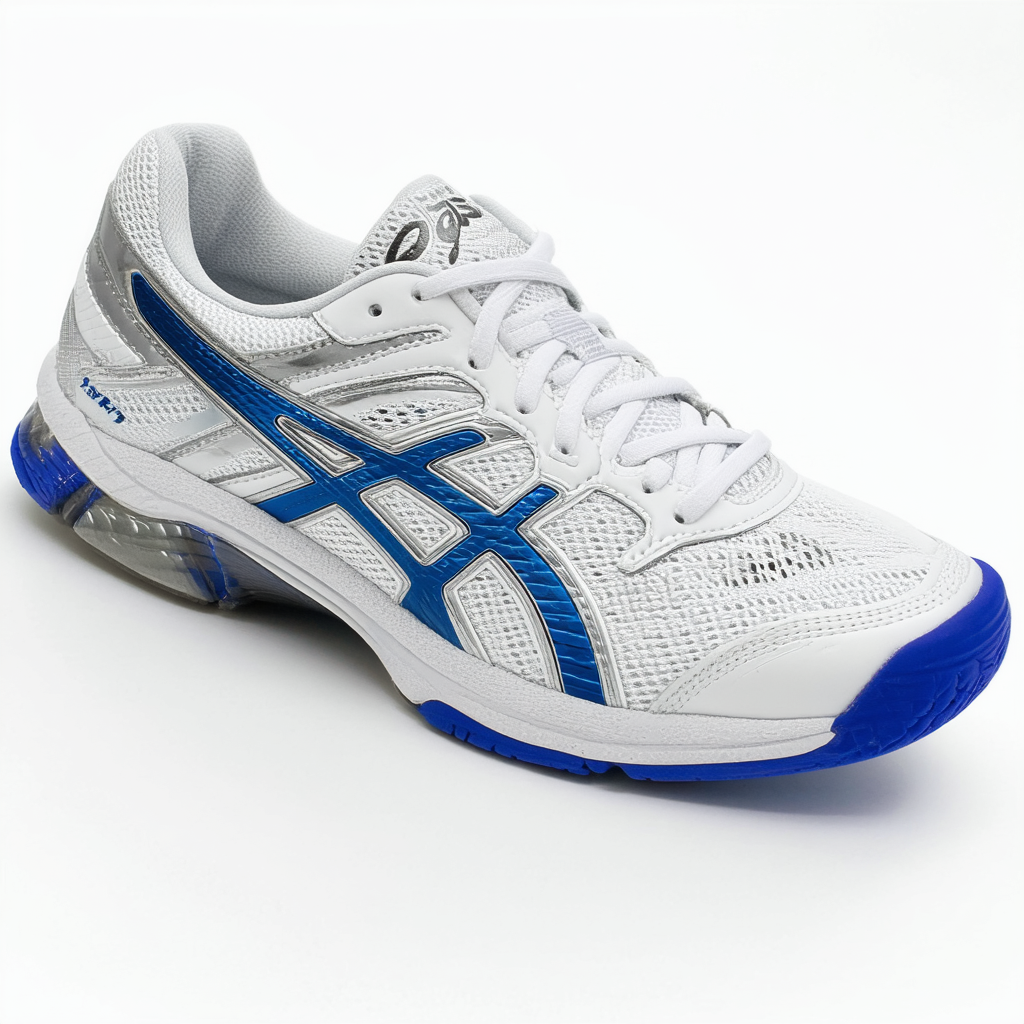 ASICS174; Women's Hyper-Rocketgirl8482; SP ( sz. 07.5, White/Silver/Blue )