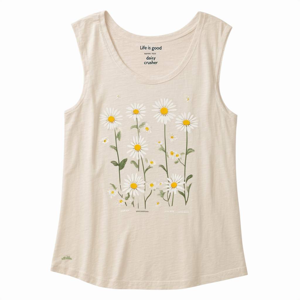 Life is Good Women's Scoop Nice Daisy Crusher Sleeveless Tee