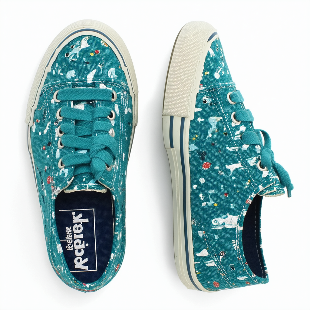 Keds Women's Champion Tie Fashion Sneaker,Print Teal,7.5 M US