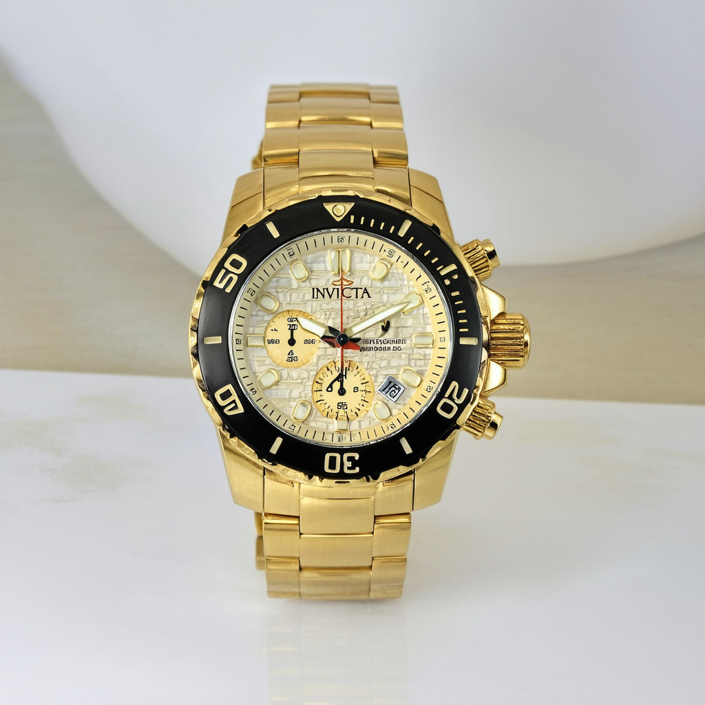 Invicta Men's 80073 Pro Diver Analog Display Swiss Quartz Gold Watch
