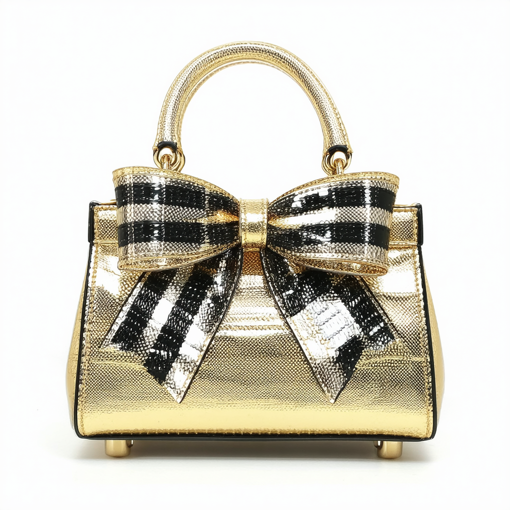 Betsey Johnson Mini Bow Wagon Satchel - Gold