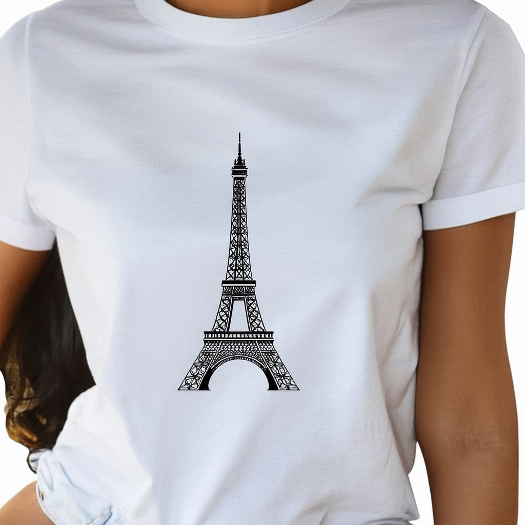 Threadrock Women's Eiffel Tower Paris France T-Shirt