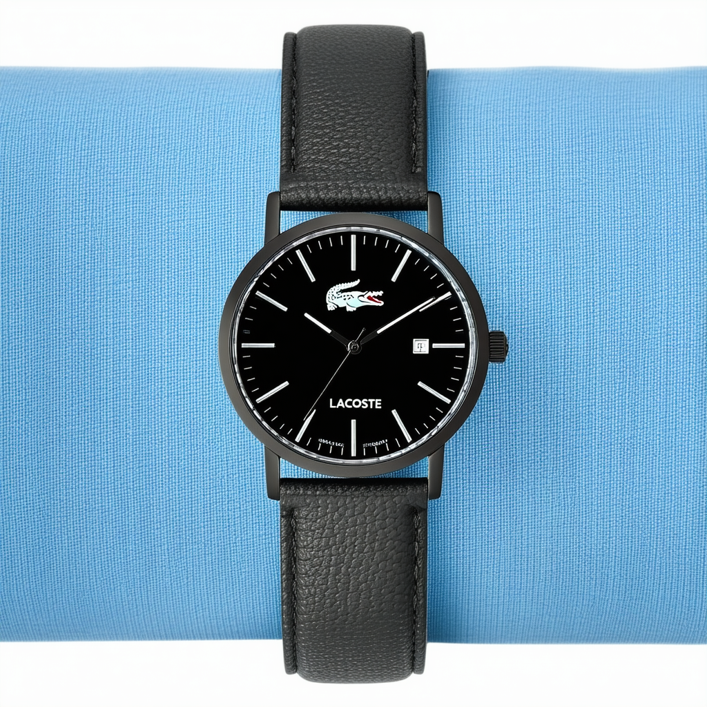 Lacoste Men's 2010778 Auckland Analog Display Japanese Quartz Black Watch
