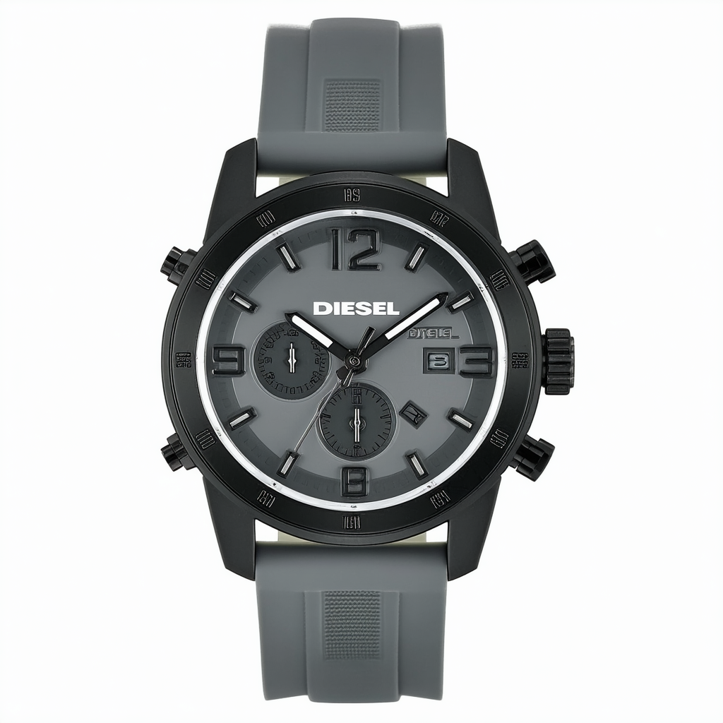 Diesel Men's Watch Boltdown Quartz Silicone Gray with Gray Dial DZ7416