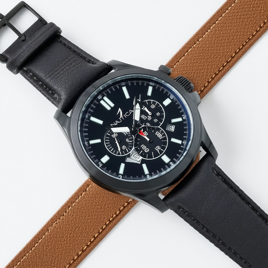 Nautica Men's N18693G Analog Display Quartz Brown Watch