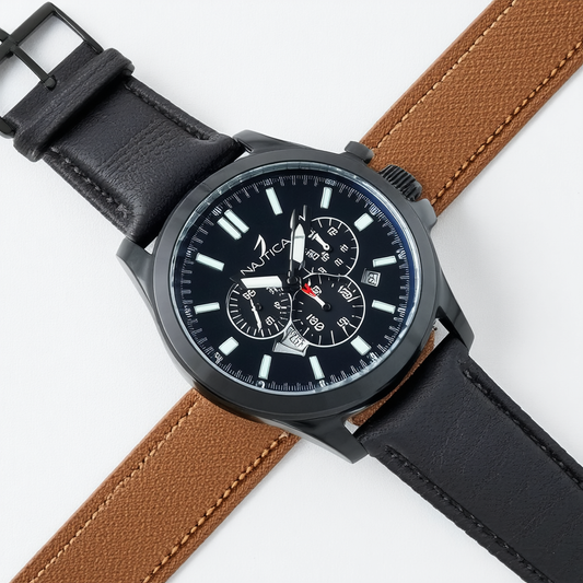 Nautica Men's N18693G Analog Display Quartz Brown Watch