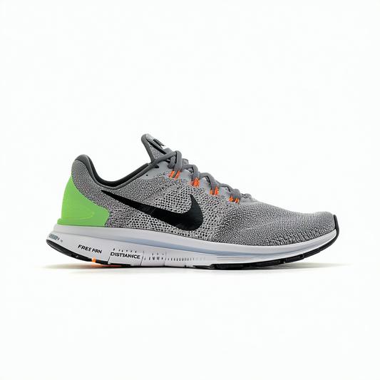 Nike Mens Free Rn Distance Wolf Grey/Black/Rg Grn/Atmc Orng Running Shoe 11 ...