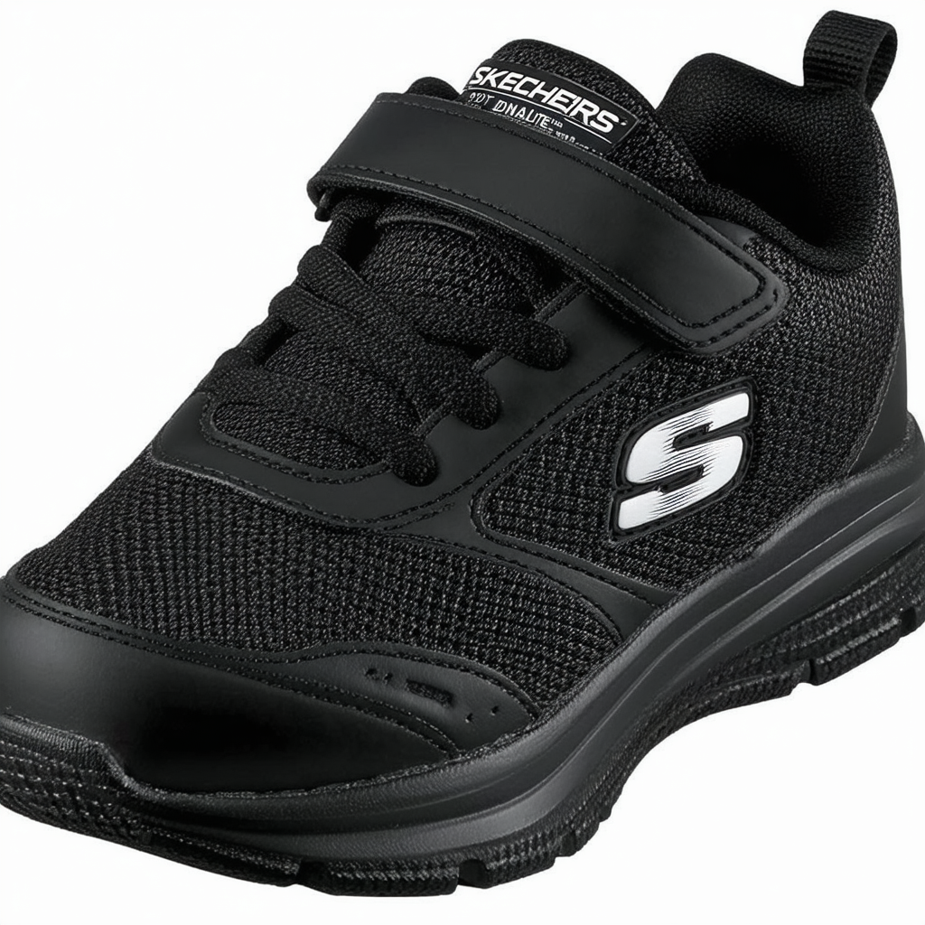 Skechers Kids Boy's DYNA-LITE Sneaker, Black/Black, 12.5 Wide US Little Kid