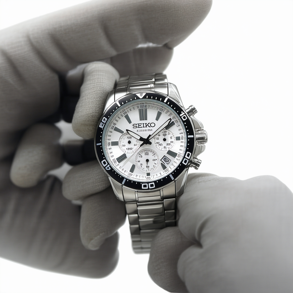 SEIKO Men's SKZ223K1 5 Mile Markers Silver Dial Watch