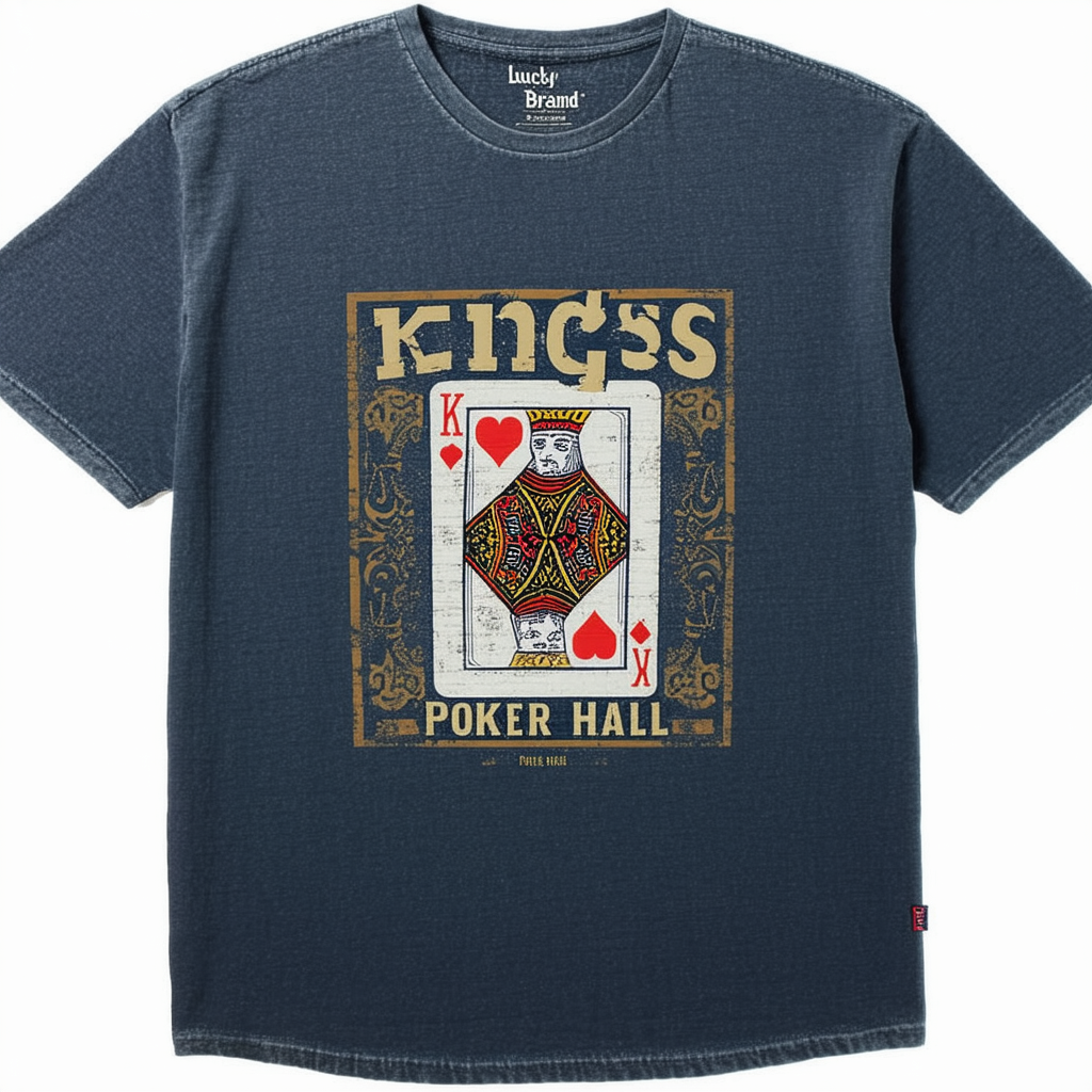 Lucky Brand Men's Kings Poker Hall Graphic Tee