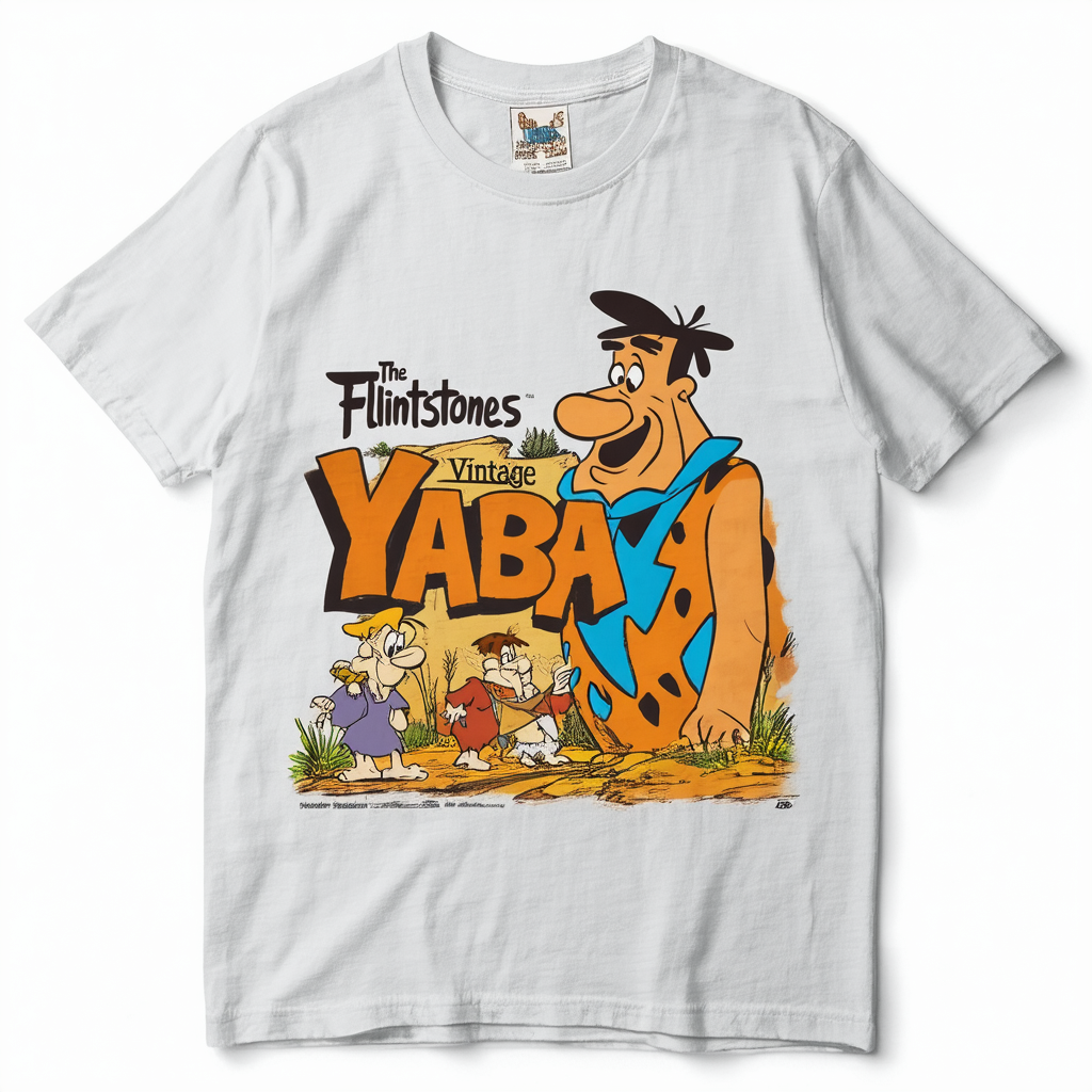 The Flintstones Vintage Yabba Unisex Adult T Shirt for Men and Woman