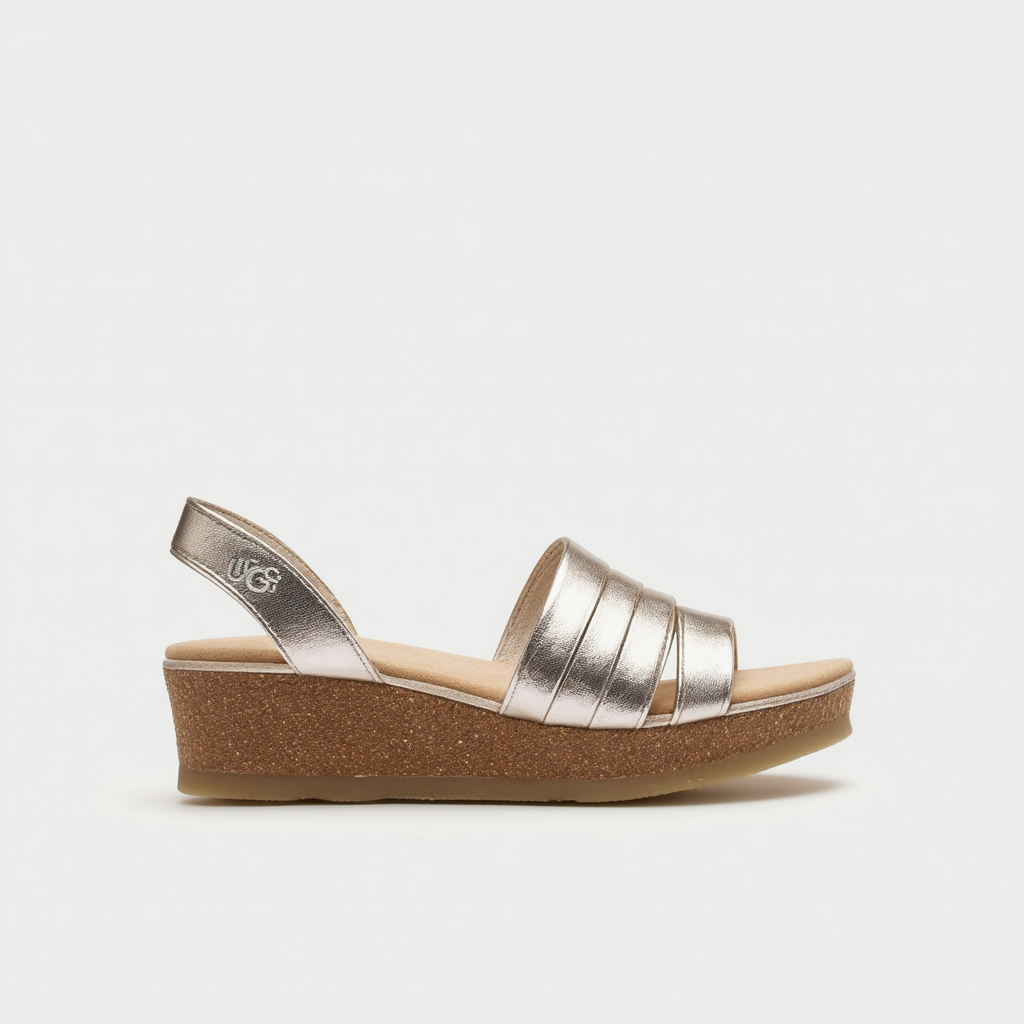 UGG Women's Whitney Metallic Wedge Sandal