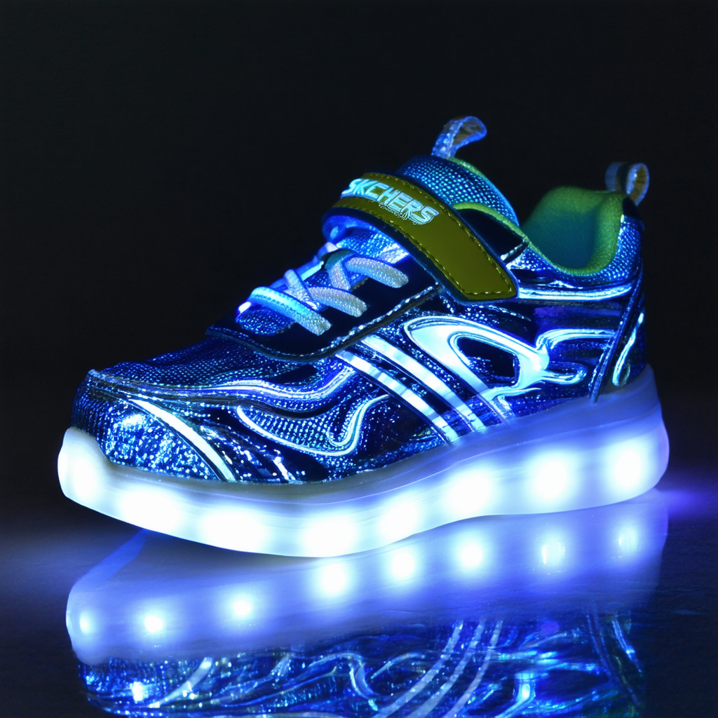 Skechers Kids 90265L Afterburn Motorcycle Light-Up Sneaker