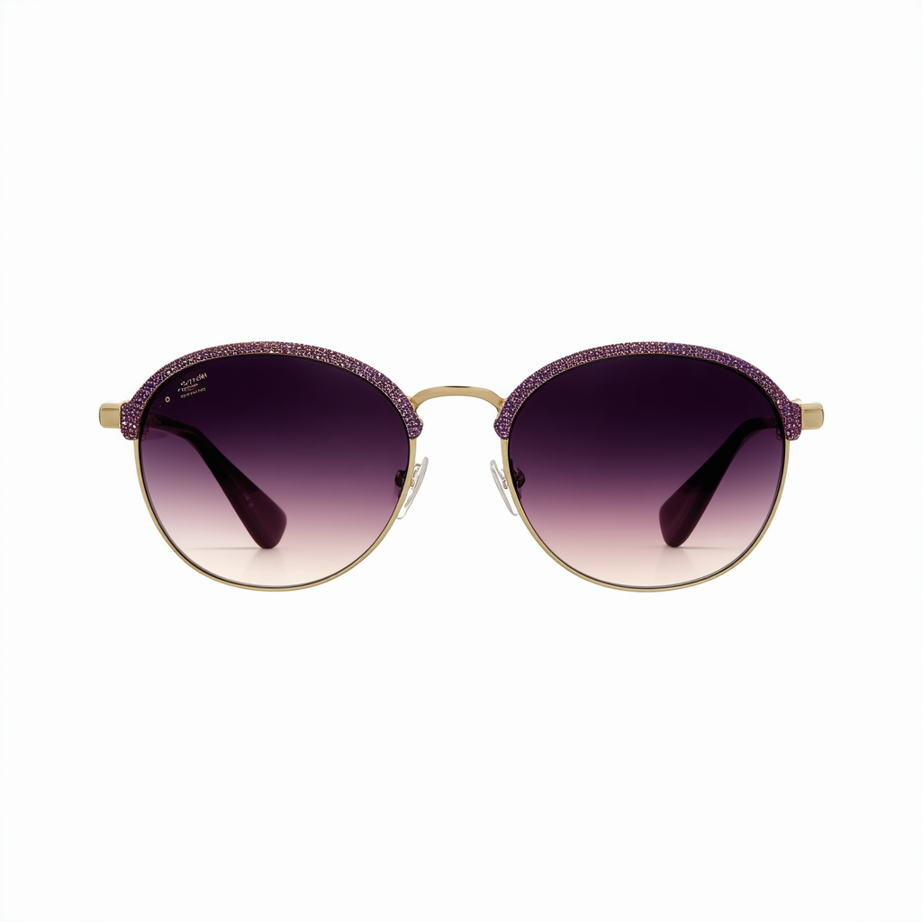 COACH HC7063-92638H Sunglasses L148 GOLD/PLUM BLUSH GRAD w/PURPLE CRYSTAL GRADIENT 58mm
