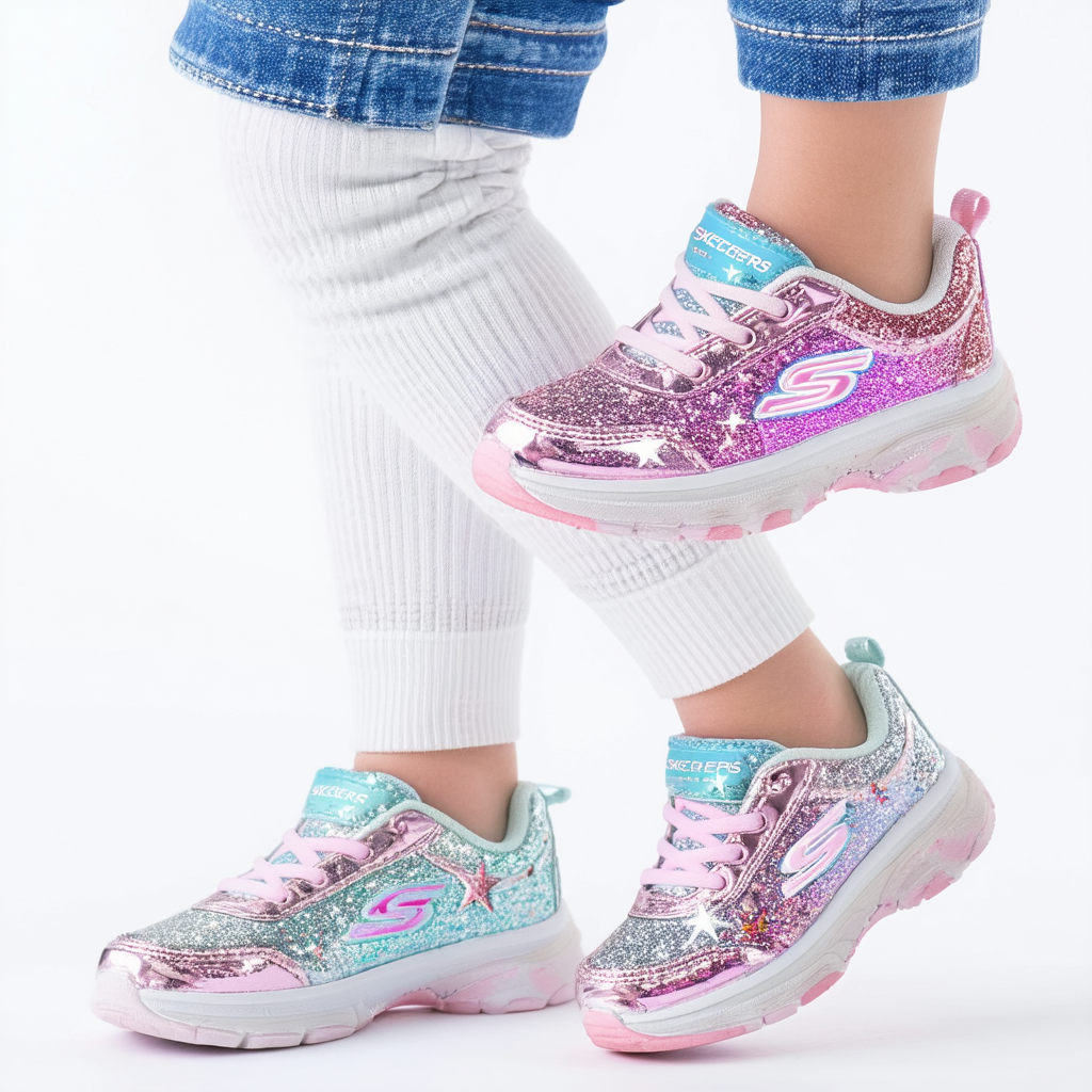 Skechers Unisex-Child Sparkle Rayz-Star Blast Sneaker