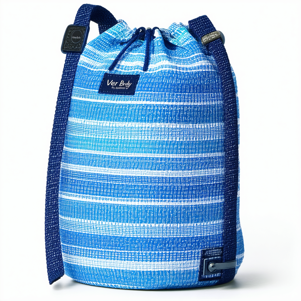 Vera Bradley Lighten Up Ditty Bag in Blue Tonal Stripe