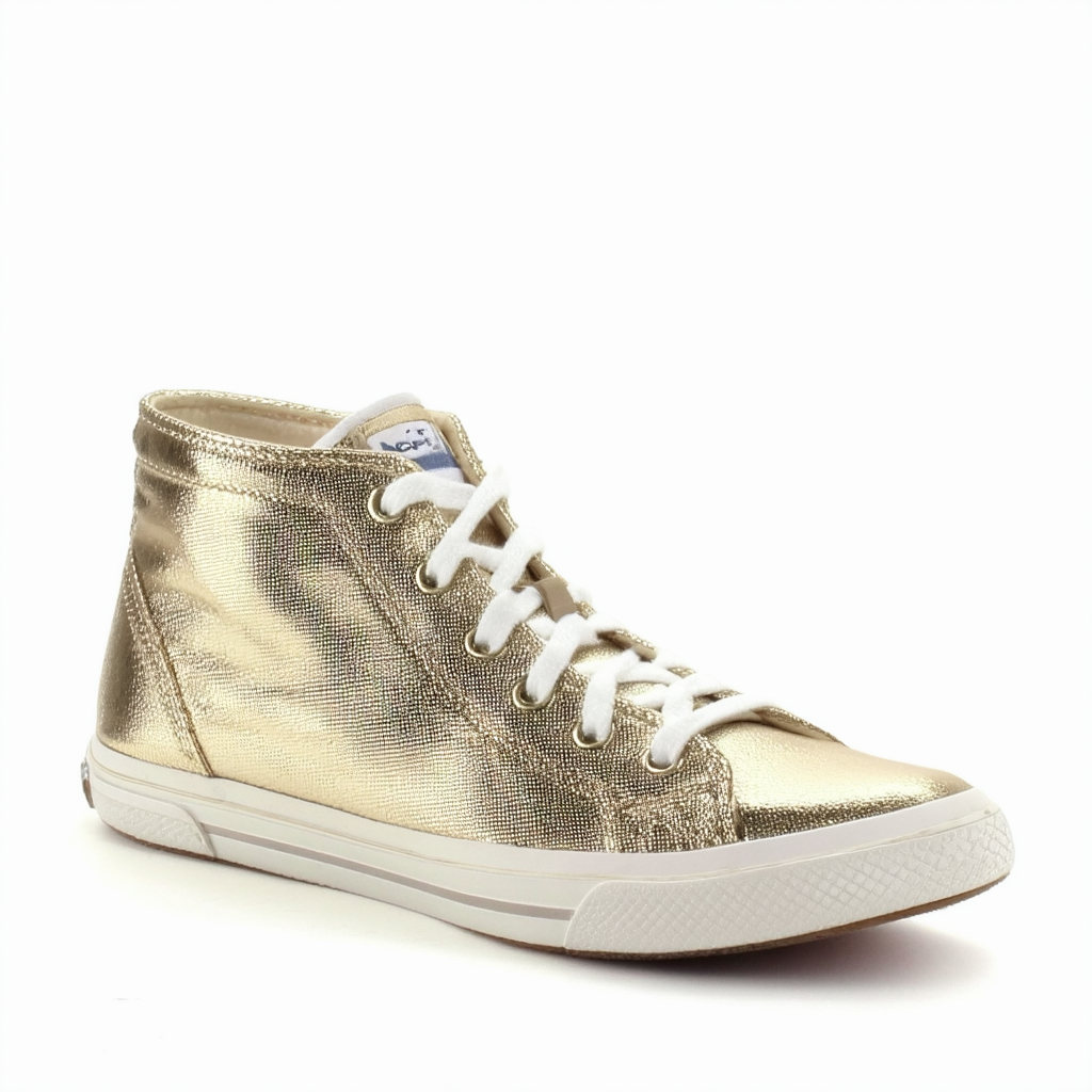 Keds Womens Demi TRX Mid Metallic Canvas Sneakers Casual Shoes Casual - Gold