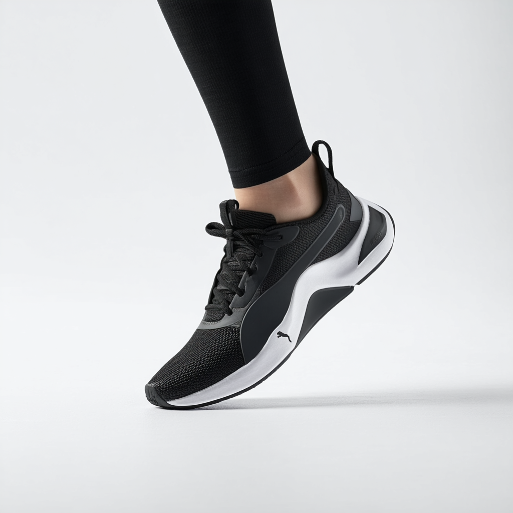 PUMA Womens Axelion Slip On Training Sneakers Shoes - Black