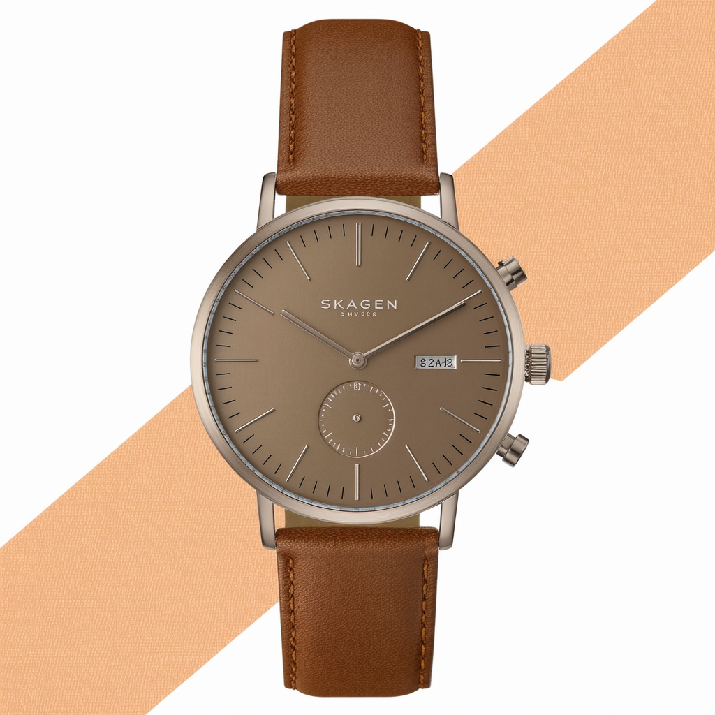 Skagen Men's SKW6282 Holst Light Brown Leather Watch