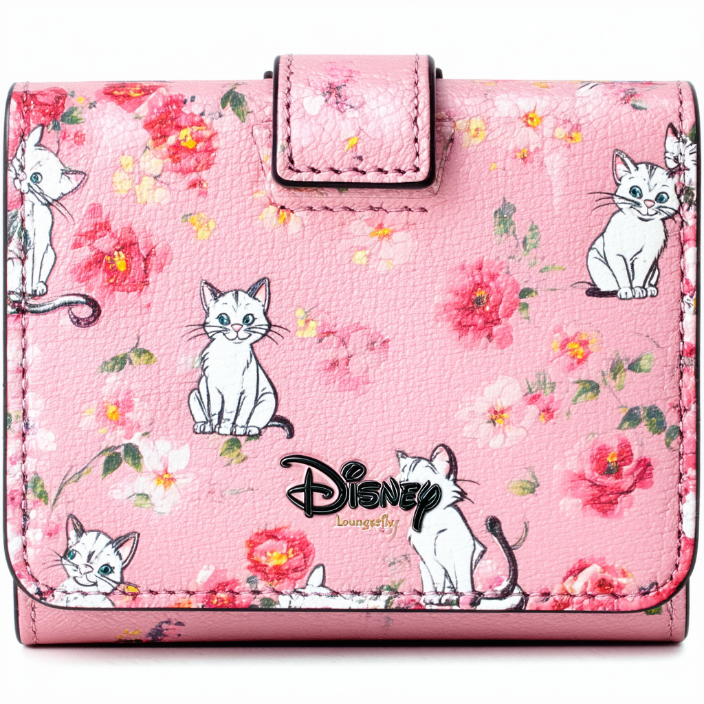 Loungefly X Disney The Aristocats Marie Pink Floral AOP Faux Leather Wallet