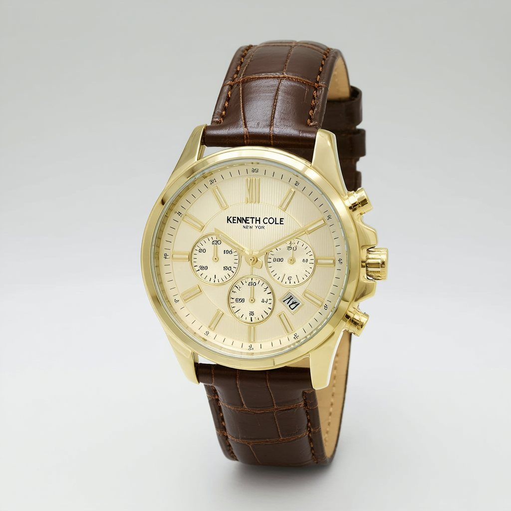 Kenneth Cole New York Croco Leather Champagne Dial Men's watch #KC1808