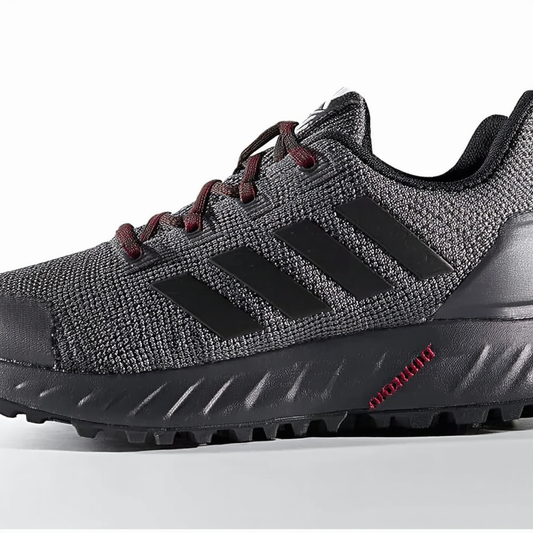 adidas Originals Boys' Vigor Bounce Trail Runner, Dark Grey/Black/Infrared, 3 M US Little Kid