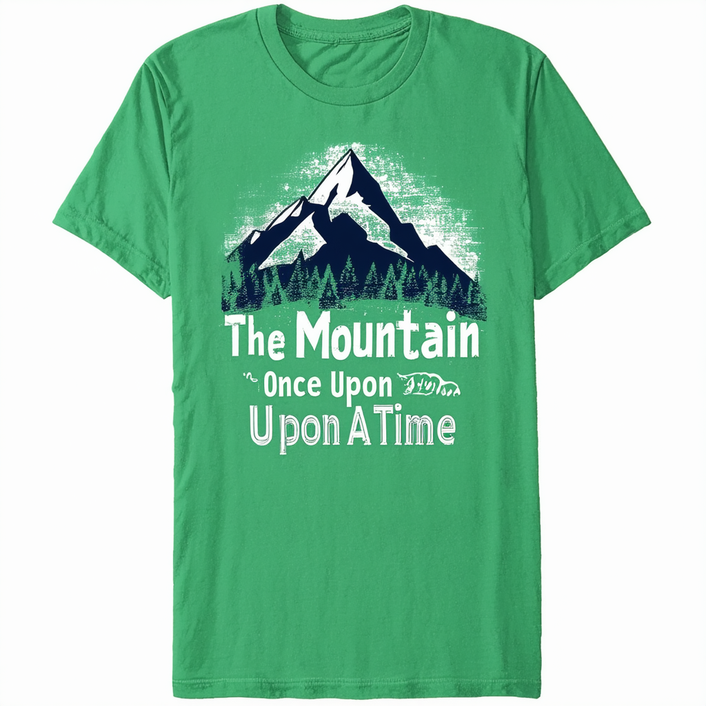 The Mountain Once Upon A Time Adult T-Shirt, Green, XL
