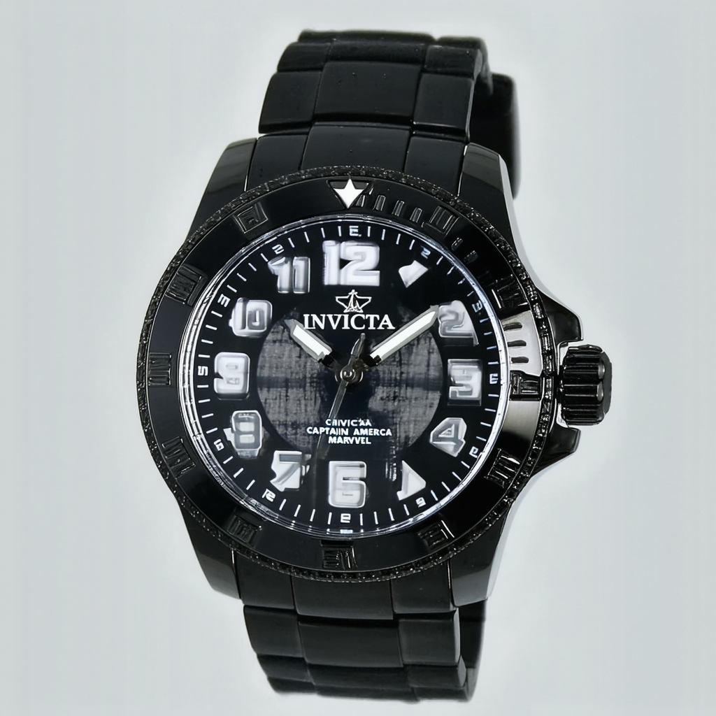 Invicta Captain America Men's 27326 Marvel Analog Display Automatic Self Wind Black Watch
