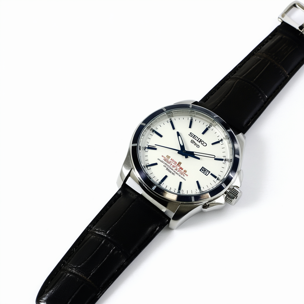 SEIKO Men's SKK700 Leather Strap Watch
