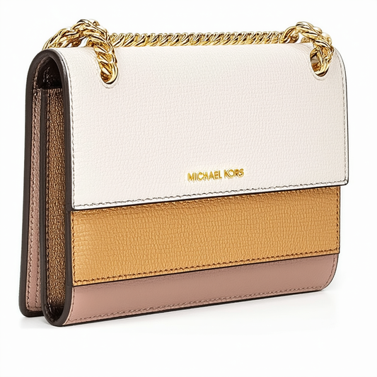 Michael Kors Sloan Large Envelope Wallet On A Chain Bicolor King Leather