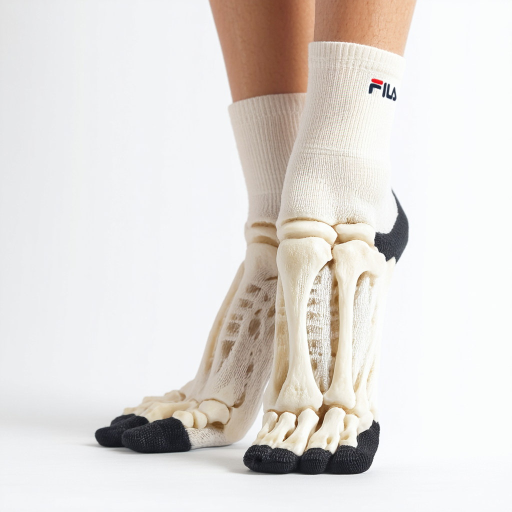 FILA Skele-toes Toe Socks No-show BLACK