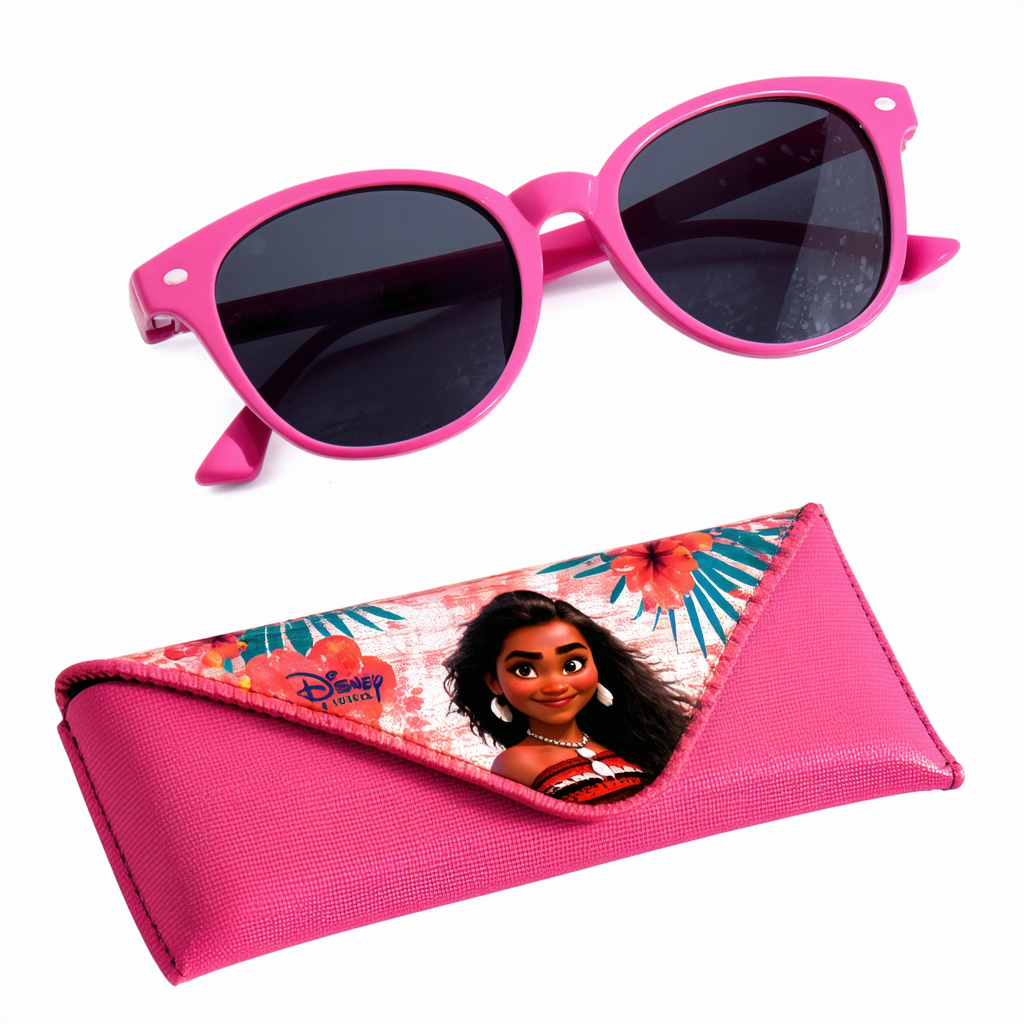 Disney Moana Girls Sunglasses For Kids with Matching Glasses Case and UV Protection for Toddlers